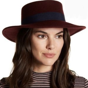 Michael Stars Burgundy Felt Hat